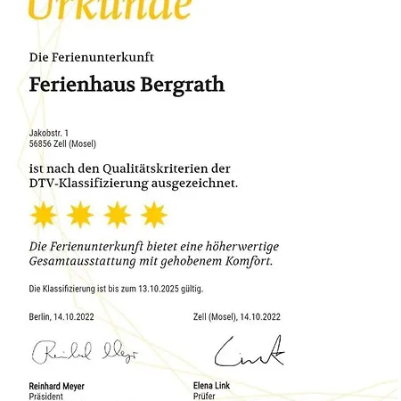 Ferienhaus Bergrath Zell Eksteriør billede